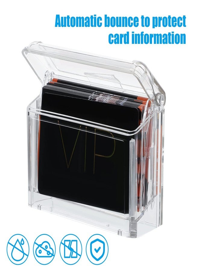 Vicenpal Outdoor Business Card Holder Wall Mount Acrylic Business Card Box Included Clear Holder Peel and Stick for Office Store Trucks Wall Outdoor 4.25 x 1.46 x 2.87 Inch (1 Piece) - Image 3